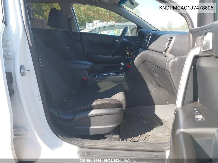 KNDPMCAC1J7478806 2018 Kia Sportage Lx