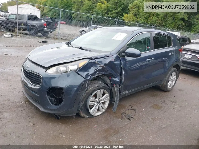 2018 Kia Sportage Lx VIN: KNDPM3AC3J7359932 Lot: 40456224