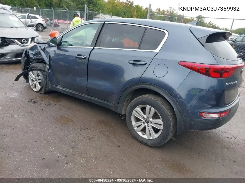 2018 Kia Sportage Lx VIN: KNDPM3AC3J7359932 Lot: 40456224