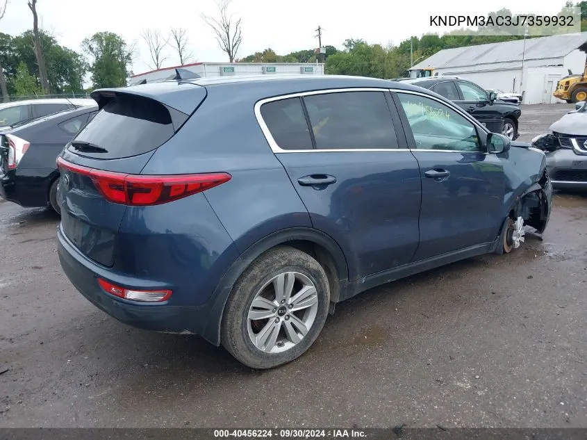 2018 Kia Sportage Lx VIN: KNDPM3AC3J7359932 Lot: 40456224