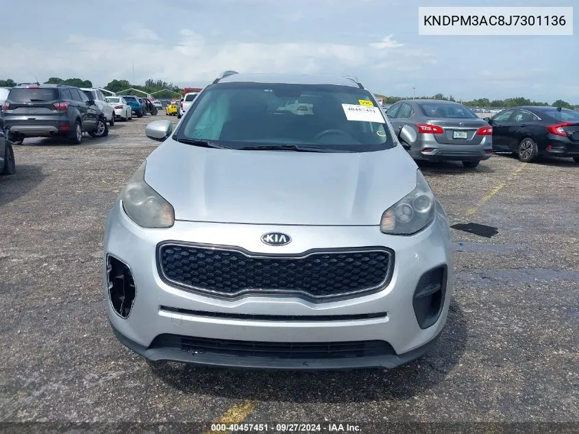 2018 Kia Sportage Lx VIN: KNDPM3AC8J7301136 Lot: 40457451