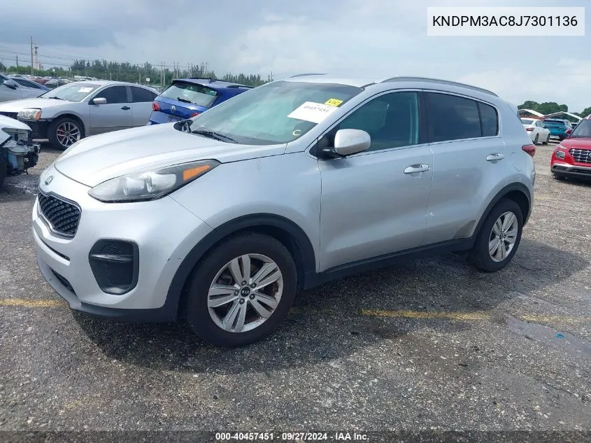 2018 Kia Sportage Lx VIN: KNDPM3AC8J7301136 Lot: 40457451