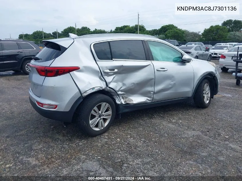 2018 Kia Sportage Lx VIN: KNDPM3AC8J7301136 Lot: 40457451