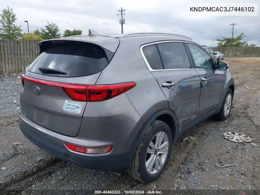 2018 Kia Sportage Lx VIN: KNDPMCAC3J7446102 Lot: 40460323