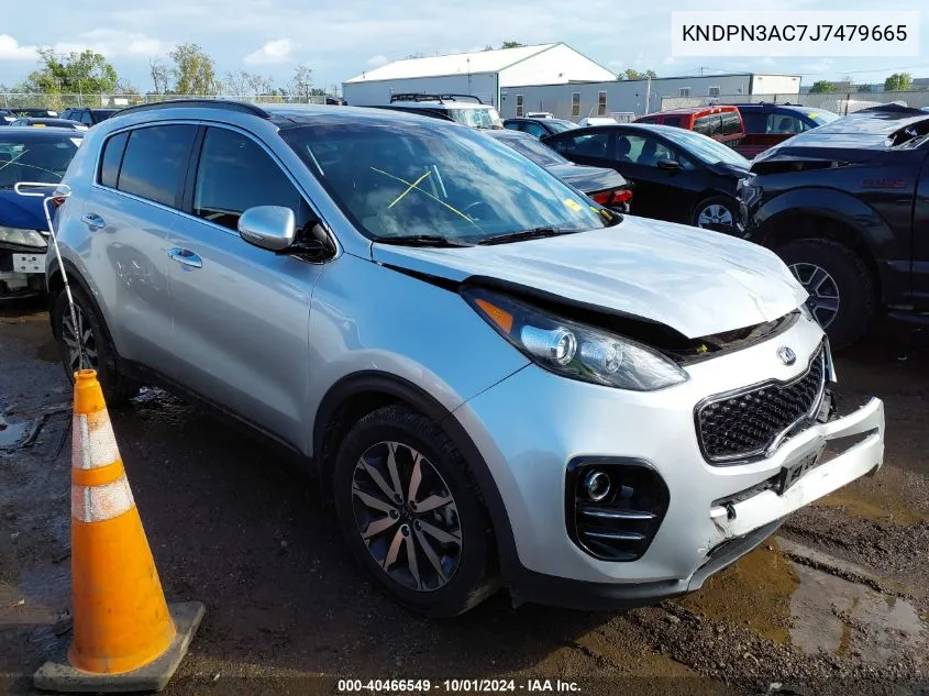 2018 Kia Sportage Ex VIN: KNDPN3AC7J7479665 Lot: 40466549