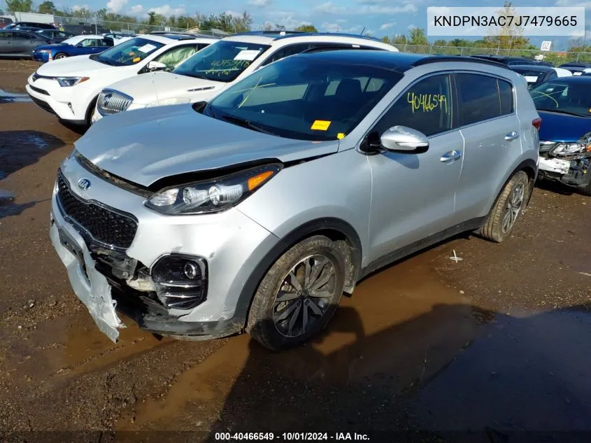 2018 Kia Sportage Ex VIN: KNDPN3AC7J7479665 Lot: 40466549