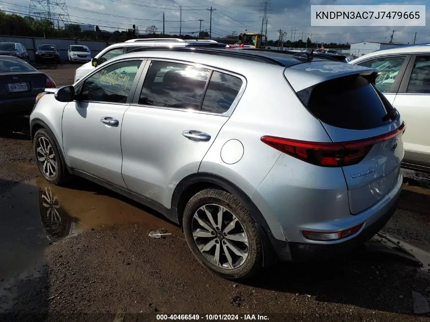 2018 Kia Sportage Ex VIN: KNDPN3AC7J7479665 Lot: 40466549