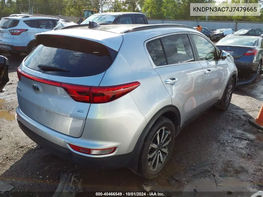 2018 Kia Sportage Ex VIN: KNDPN3AC7J7479665 Lot: 40466549