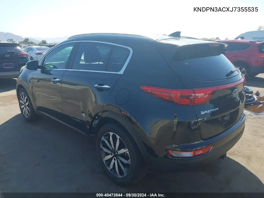 2018 Kia Sportage Ex VIN: KNDPN3ACXJ7355535 Lot: 40473844