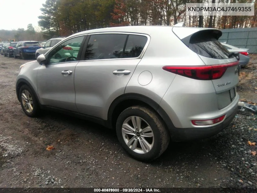 2018 Kia Sportage Lx VIN: KNDPM3AC4J7469355 Lot: 40479980