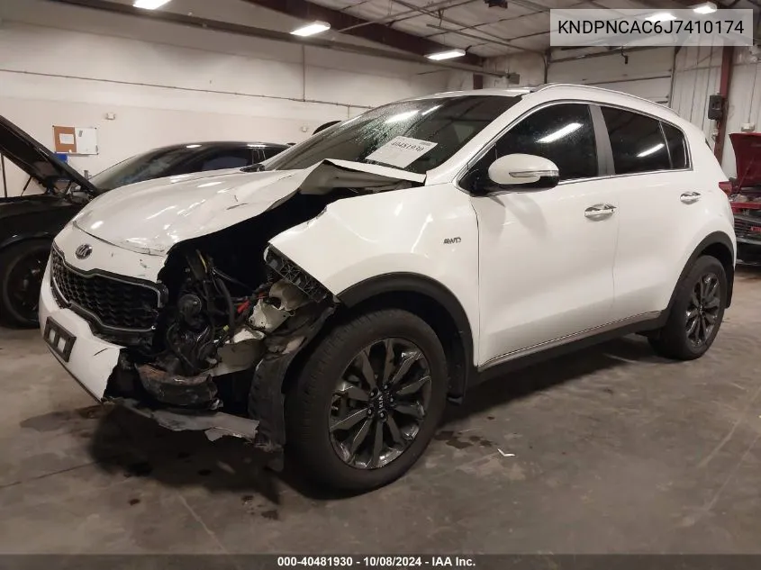 2018 Kia Sportage Ex VIN: KNDPNCAC6J7410174 Lot: 40481930