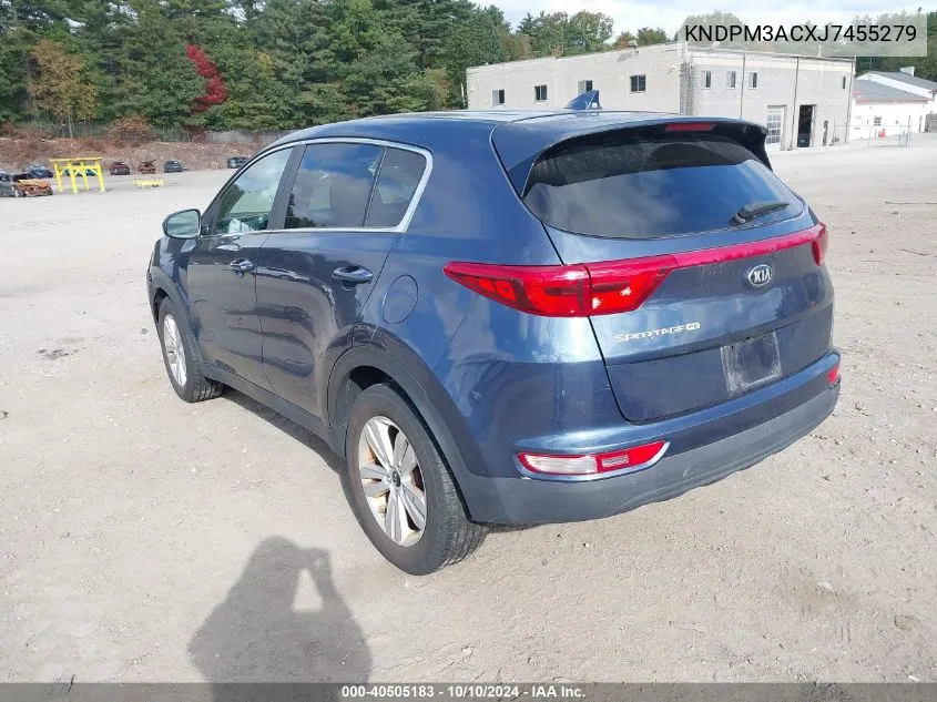 2018 Kia Sportage Lx VIN: KNDPM3ACXJ7455279 Lot: 40505183