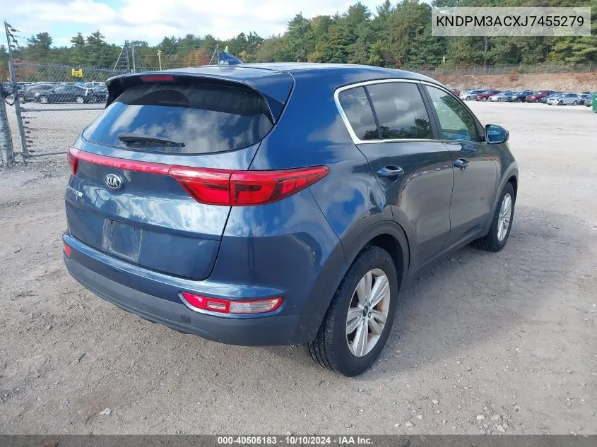 2018 Kia Sportage Lx VIN: KNDPM3ACXJ7455279 Lot: 40505183