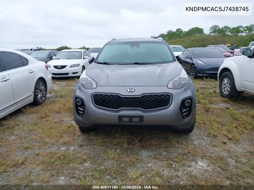 2018 Kia Sportage Lx VIN: KNDPMCAC5J7438745 Lot: 40511190