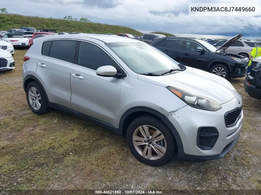 2018 Kia Sportage Lx VIN: KNDPM3AC8J7449660 Lot: 40521592