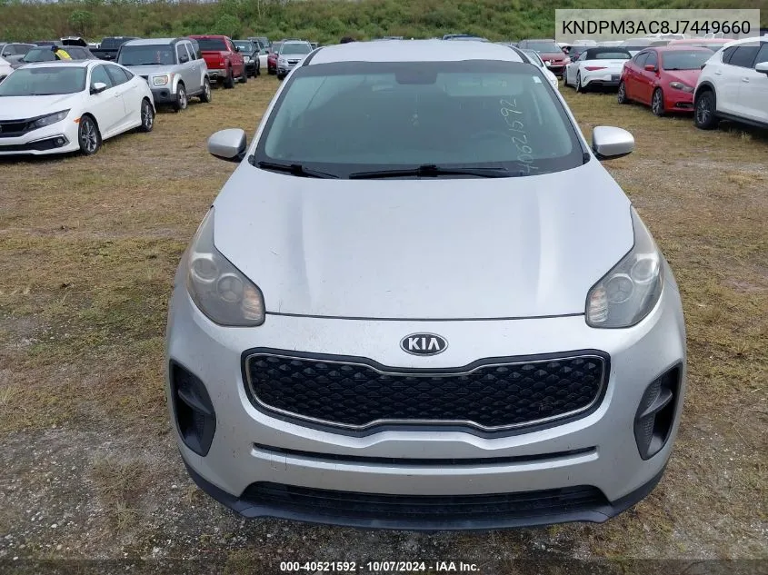 2018 Kia Sportage Lx VIN: KNDPM3AC8J7449660 Lot: 40521592