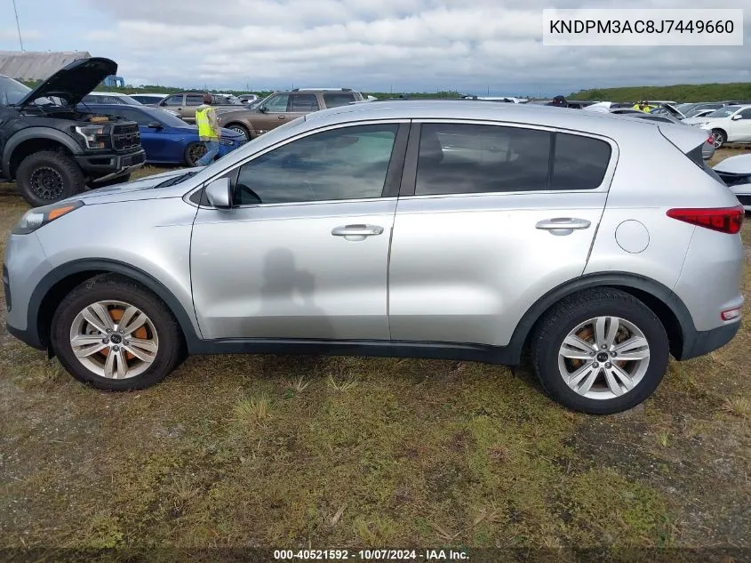 2018 Kia Sportage Lx VIN: KNDPM3AC8J7449660 Lot: 40521592