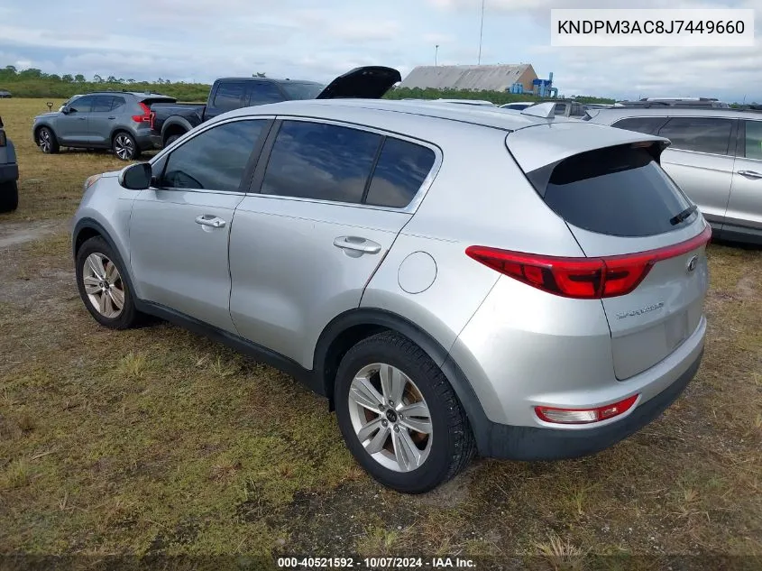 2018 Kia Sportage Lx VIN: KNDPM3AC8J7449660 Lot: 40521592