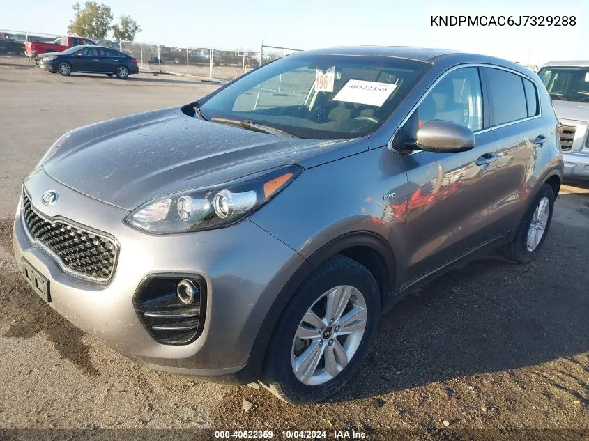 2018 Kia Sportage Lx VIN: KNDPMCAC6J7329288 Lot: 40522359