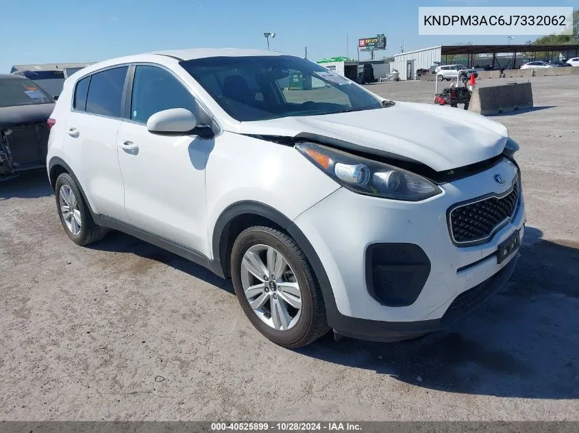 2018 Kia Sportage Lx VIN: KNDPM3AC6J7332062 Lot: 40525899