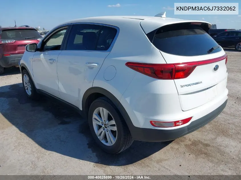 2018 Kia Sportage Lx VIN: KNDPM3AC6J7332062 Lot: 40525899