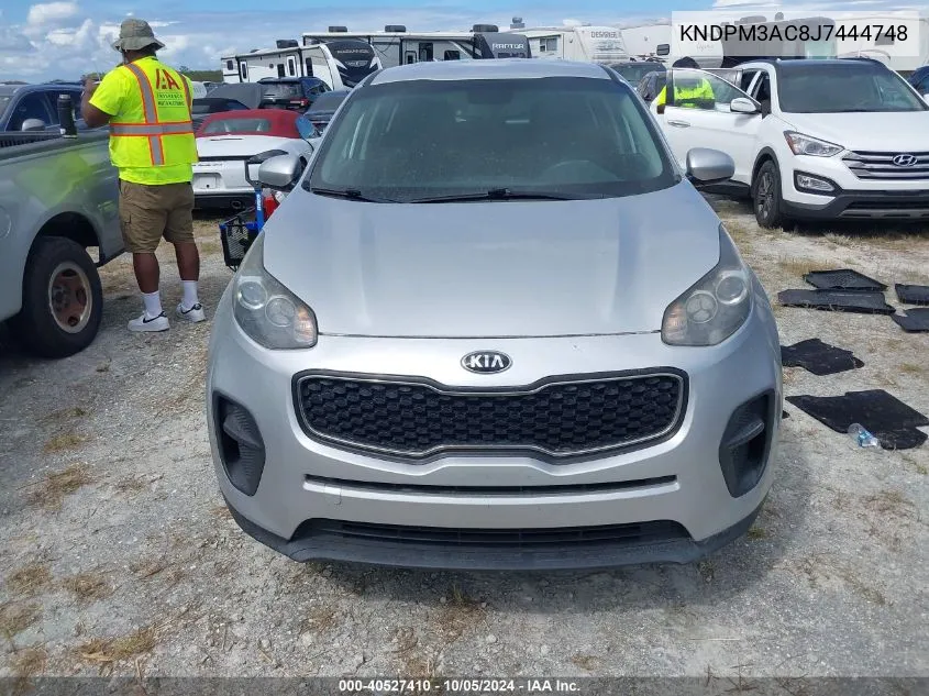 2018 Kia Sportage Lx VIN: KNDPM3AC8J7444748 Lot: 40527410