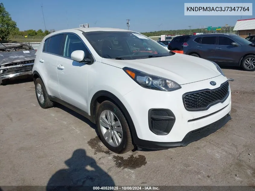 2018 Kia Sportage Lx VIN: KNDPM3AC3J7347764 Lot: 40528825