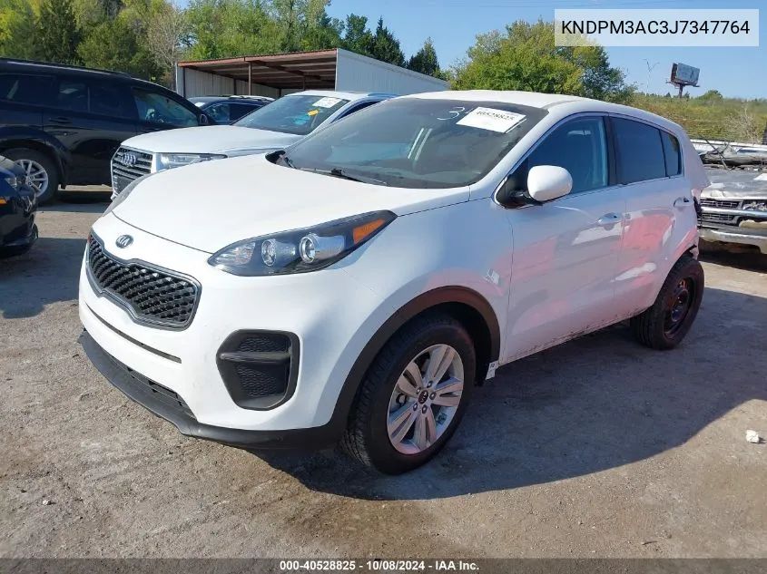 2018 Kia Sportage Lx VIN: KNDPM3AC3J7347764 Lot: 40528825