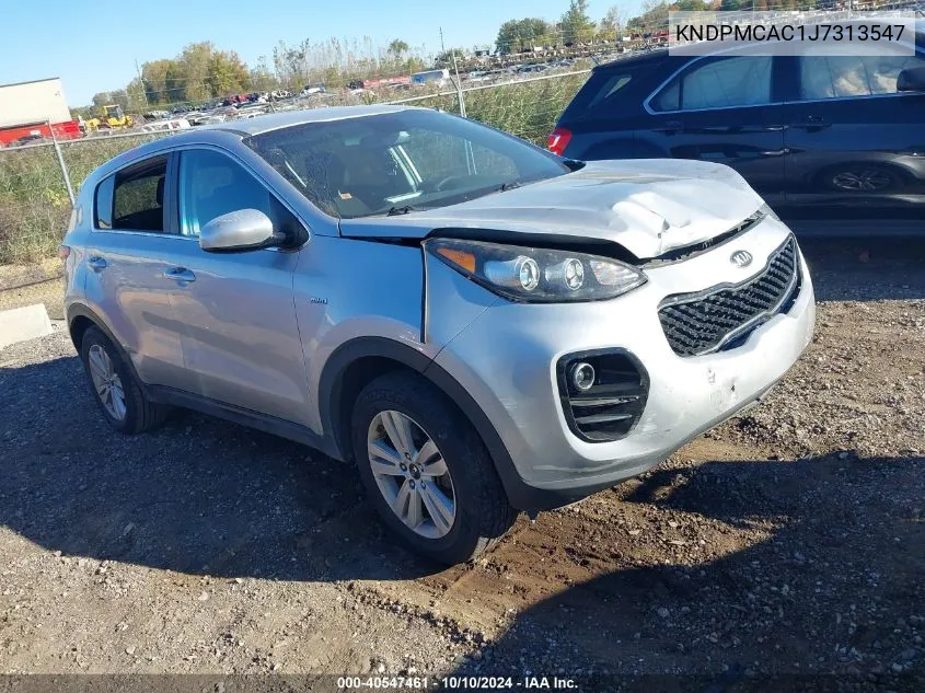 2018 Kia Sportage Lx VIN: KNDPMCAC1J7313547 Lot: 40547461