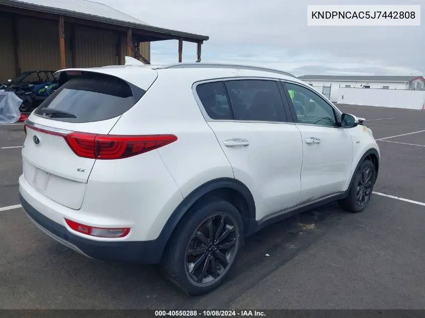 KNDPNCAC5J7442808 2018 Kia Sportage Ex