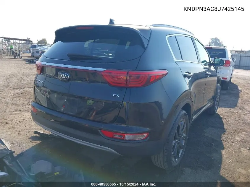 2018 Kia Sportage Ex VIN: KNDPN3AC8J7425145 Lot: 40558565