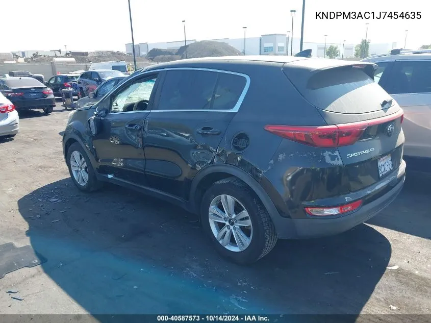 2018 Kia Sportage Lx VIN: KNDPM3AC1J7454635 Lot: 40587573