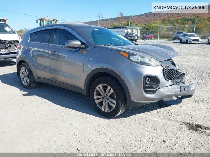 2018 Kia Sportage Lx VIN: KNDPMCAC0J7426406 Lot: 40622568