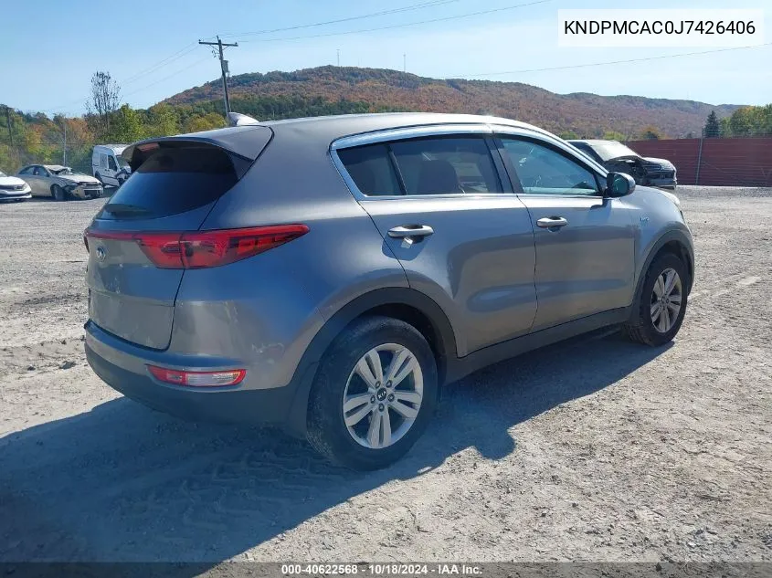 2018 Kia Sportage Lx VIN: KNDPMCAC0J7426406 Lot: 40622568