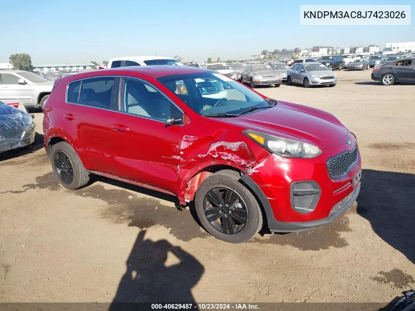 2018 Kia Sportage Lx VIN: KNDPM3AC8J7423026 Lot: 40629487