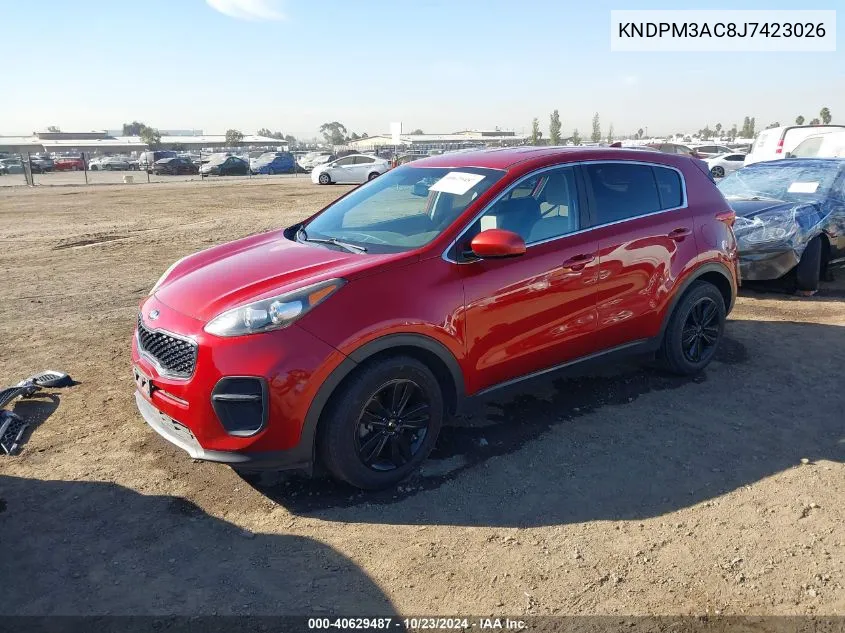 2018 Kia Sportage Lx VIN: KNDPM3AC8J7423026 Lot: 40629487