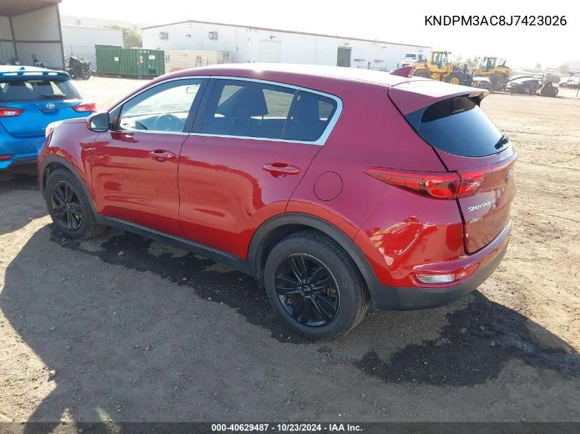 2018 Kia Sportage Lx VIN: KNDPM3AC8J7423026 Lot: 40629487