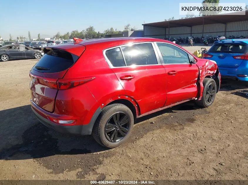 2018 Kia Sportage Lx VIN: KNDPM3AC8J7423026 Lot: 40629487