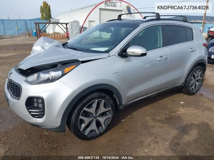 2018 Kia Sportage Sx Turbo VIN: KNDPRCA67J7364028 Lot: 40637135