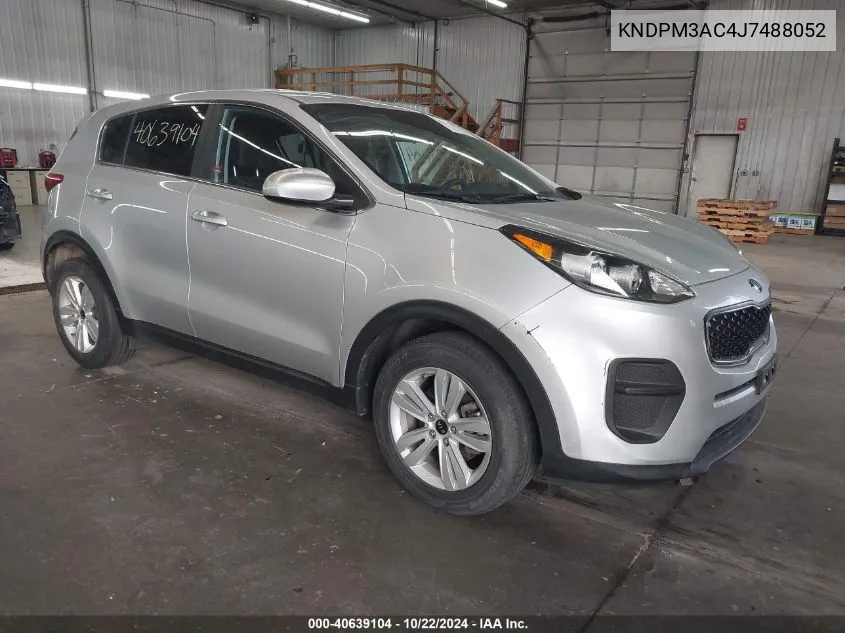 2018 Kia Sportage Lx VIN: KNDPM3AC4J7488052 Lot: 40639104