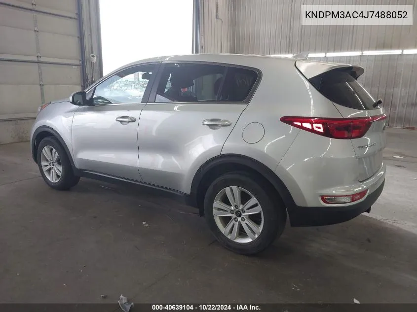 2018 Kia Sportage Lx VIN: KNDPM3AC4J7488052 Lot: 40639104