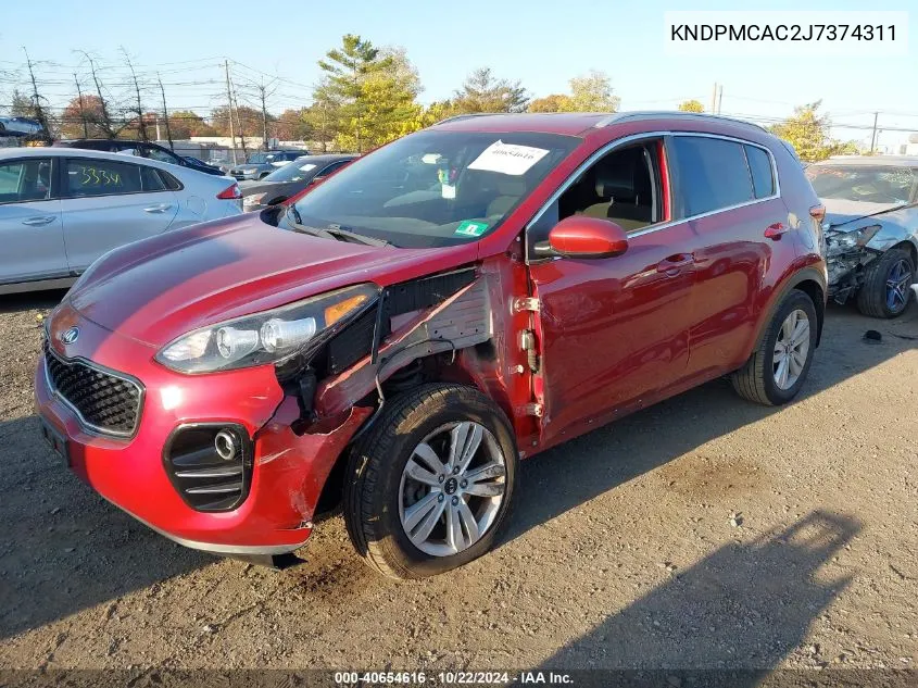 2018 Kia Sportage Lx VIN: KNDPMCAC2J7374311 Lot: 40654616