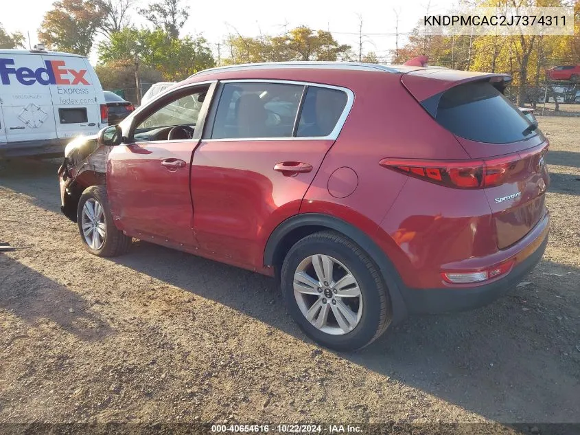 2018 Kia Sportage Lx VIN: KNDPMCAC2J7374311 Lot: 40654616