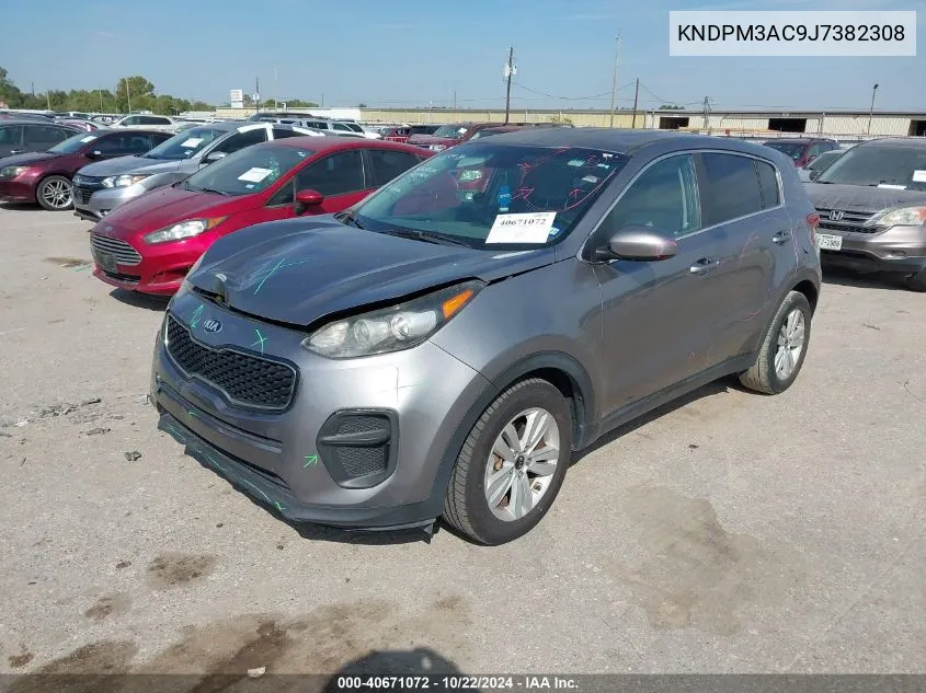 2018 Kia Sportage Lx VIN: KNDPM3AC9J7382308 Lot: 40671072