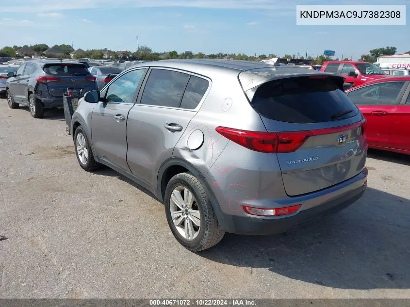 2018 Kia Sportage Lx VIN: KNDPM3AC9J7382308 Lot: 40671072