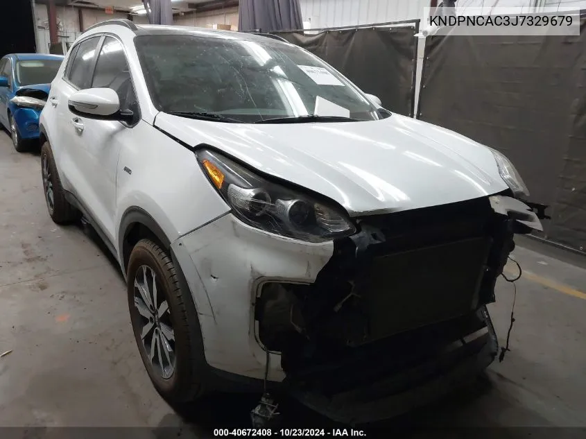 2018 Kia Sportage Ex VIN: KNDPNCAC3J7329679 Lot: 40672408