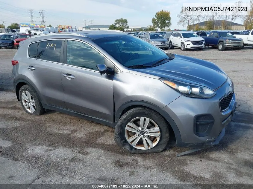 2018 Kia Sportage Lx VIN: KNDPM3AC5J7421928 Lot: 40677189