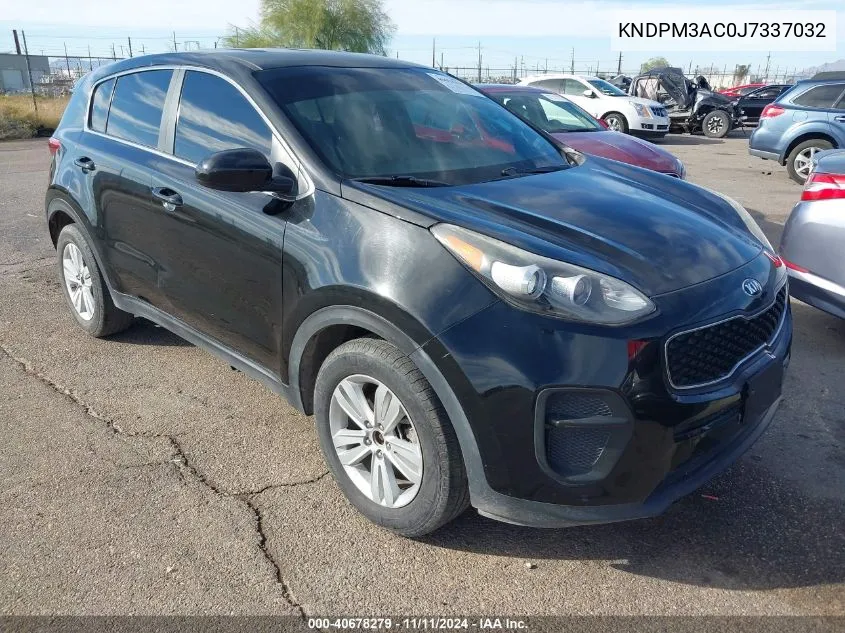 2018 Kia Sportage Lx VIN: KNDPM3AC0J7337032 Lot: 40678279