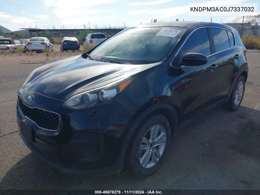 2018 Kia Sportage Lx VIN: KNDPM3AC0J7337032 Lot: 40678279