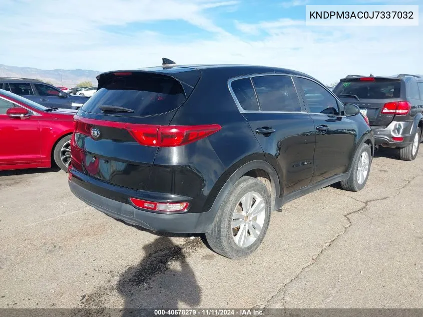 2018 Kia Sportage Lx VIN: KNDPM3AC0J7337032 Lot: 40678279